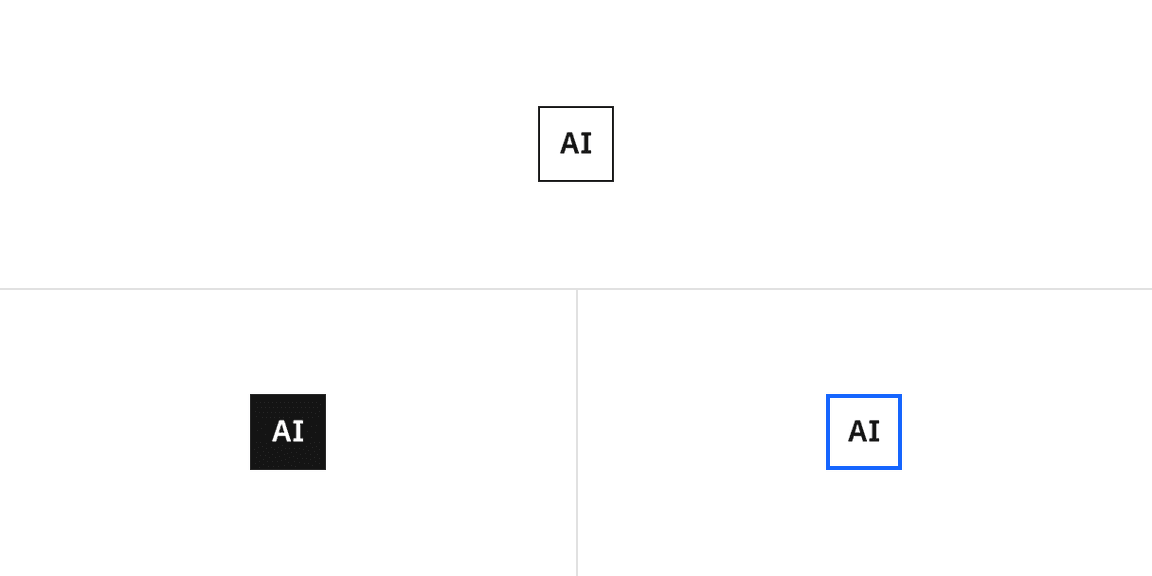 Examples of default AI label states